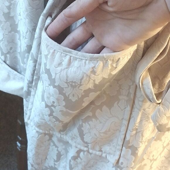 Vintage Victoria’s Secret Women's Size M/L Cream Towel Texture Waist Tie Robe - Picture 7 of 16